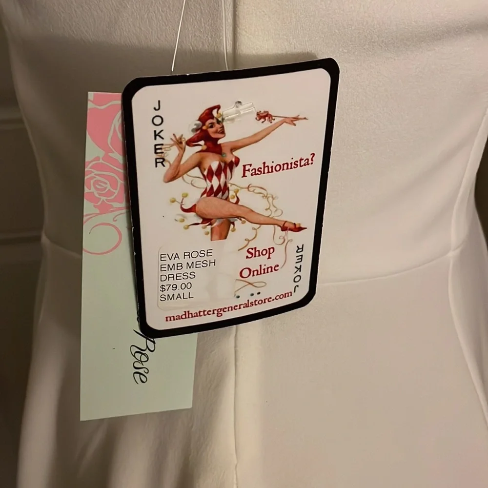 NWT Sweetheart Neckline White Fit & Flare Dress - Picture 8 of 8